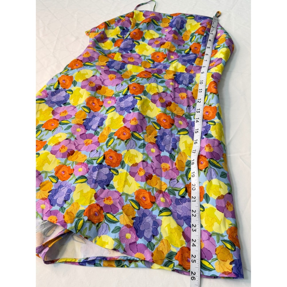 Zara Boho Colorful Floral Romper Mini Dress Fairy Festival Artsy Summer Large - Picture 11 of 12